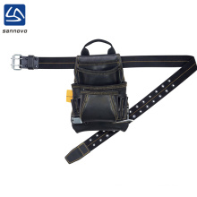 wholesale heavy-duty multi-pocket leather carpenter tool bag